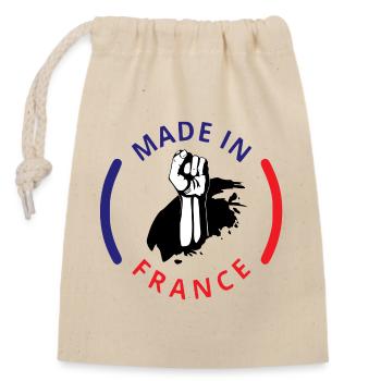 Hergestellt in Frankreich - Verschließbarer Geschenkbeutel aus Baumwolle (14x20cm) - Natur - Vorne