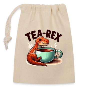 Thé Rex Thé Rex Cadeau de buveur de thé - Sac cadeau en coton avec cordon (14 x 20 cm) - nature - Devant