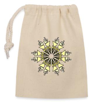 Ornament - Closable cotton gift bag (14x20cm) - nature - Front