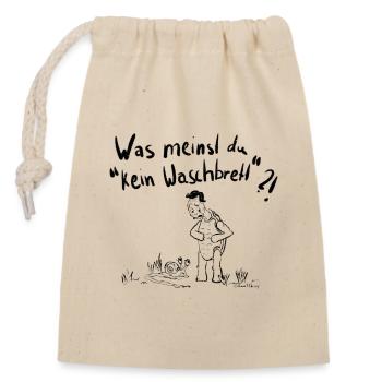 Pas de planche à laver - Sac cadeau en coton avec cordon (14 x 20 cm) - nature - Devant