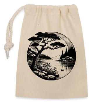 Tree – Nature in Harmony - Closable cotton gift bag (14x20cm) - nature - Front