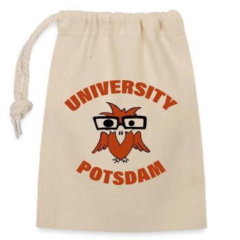 UNI POTSDAM - Closable cotton gift bag (14x20cm) - nature - Front
