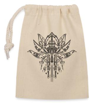 Mystica Black - Closable cotton gift bag (14x20cm) - nature - Front