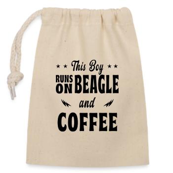 Dieser Junge Beagle Kaffee Design - Verschließbarer Geschenkbeutel aus Baumwolle (14x20cm) - Natur - Vorne