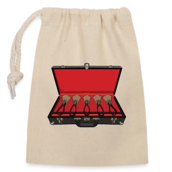 Clochettes Set de Transport Cas Vintage - Sac cadeau en coton avec cordon (14 x 20 cm) - nature - Devant