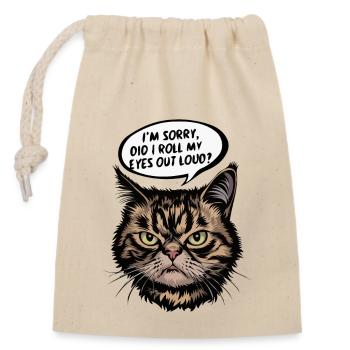 – Perfectly Annoyed - Closable cotton gift bag (14x20cm) - nature - Front