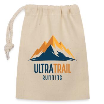 Ultra Trail Running - Sac cadeau en coton avec cordon (14 x 20 cm) - nature - Devant