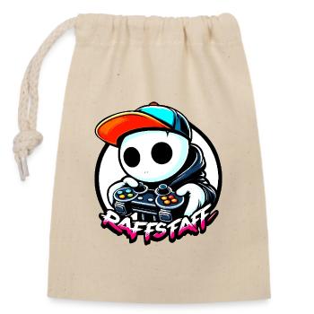 Gamer Manette Freak Graffiti Gaming - raffstaff ® - Sac cadeau en coton avec cordon (14 x 20 cm) - nature - Devant