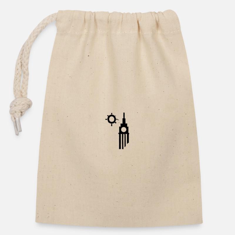 London Bigben - Closable cotton gift bag (14x20cm) - nature