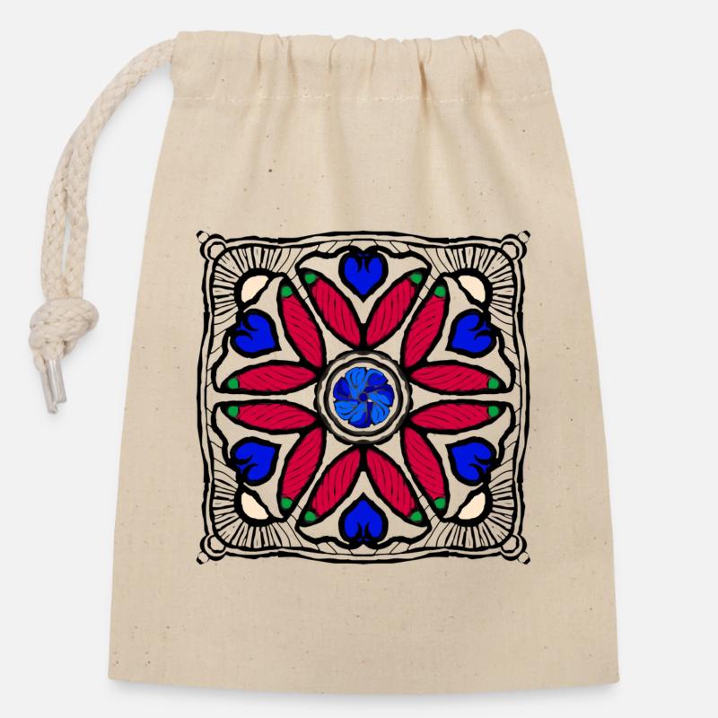 Pepperoni Pop Art - Closable cotton gift bag (14x20cm) - nature