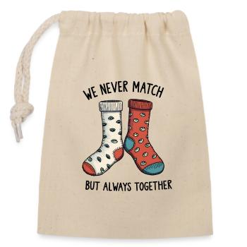 Never Match - Closable cotton gift bag (14x20cm) - nature - Front