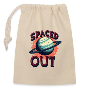 Spaced Out - Verschließbarer Geschenkbeutel aus Baumwolle (14x20cm) - Natur - Vorne