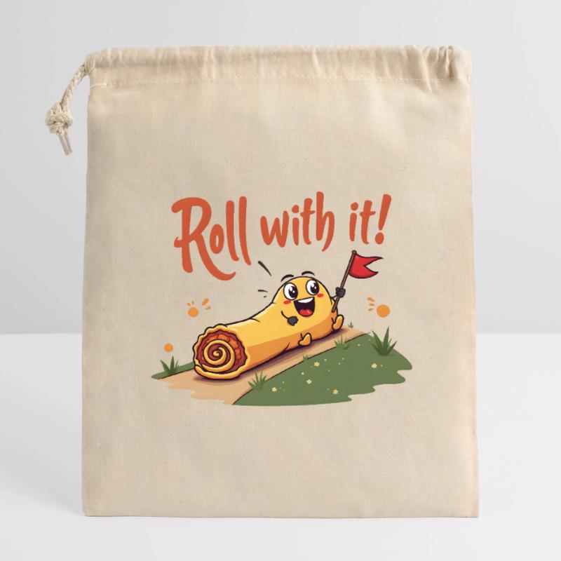 Roll With It Egg Roll Closable cotton gift bag (14x20cm)