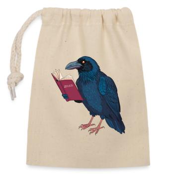 Mysterious Raven - Closable cotton gift bag (14x20cm) - nature - Front