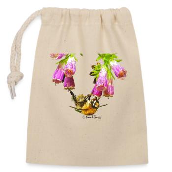 Mosaïque d’abeilles avec effet réaliste - Sac cadeau en coton avec cordon (14 x 20 cm) - nature - Devant