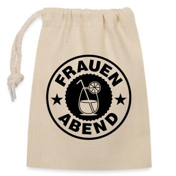 Frauen Abend Cocktail - Verschließbarer Geschenkbeutel aus Baumwolle (14x20cm) - Natur - Vorne