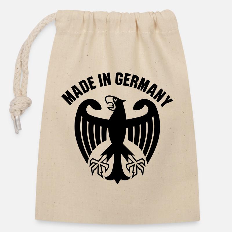 Made in Germany - Verschließbarer Geschenkbeutel aus Baumwolle (14x20cm) - Natur