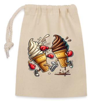 The Sweet Competition / Cream - Closable cotton gift bag (14x20cm) - nature - Front