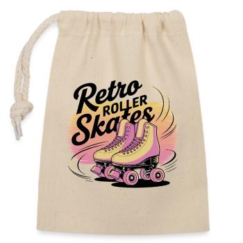 Retro Roller Skates – 80s Vibes - Verschließbarer Geschenkbeutel aus Baumwolle (14x20cm) - Natur - Vorne