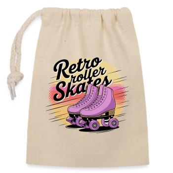 Retro Roller Skates – 80s Vibes - Verschließbarer Geschenkbeutel aus Baumwolle (14x20cm) - Natur - Vorne