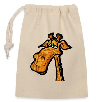 Giraffe Animal Costumes Spot Pattern - Closable cotton gift bag (14x20cm) - nature - Front