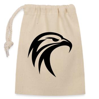 Aigle tribal - Sac cadeau en coton avec cordon (14 x 20 cm) - nature - Devant