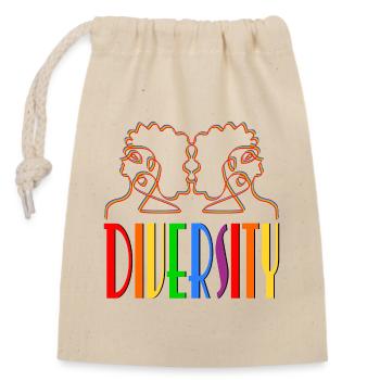 DIVERSITY WOMEN RAINBOW - Closable cotton gift bag (14x20cm) - nature - Front
