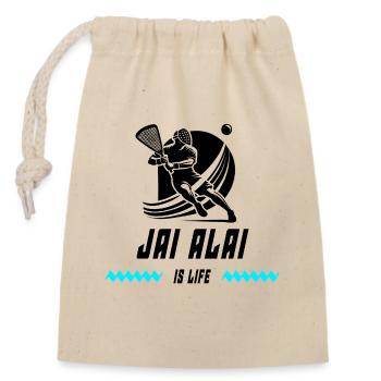 Jai Alai est vivant - Sac cadeau en coton avec cordon (14 x 20 cm) - nature - Devant