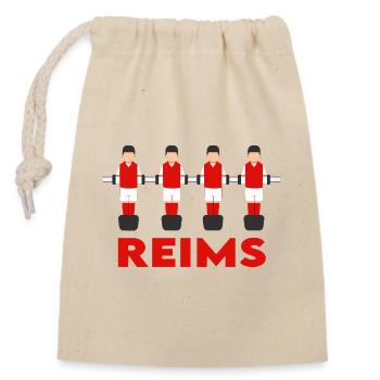 Reims - Closable cotton gift bag (14x20cm) - nature - Front
