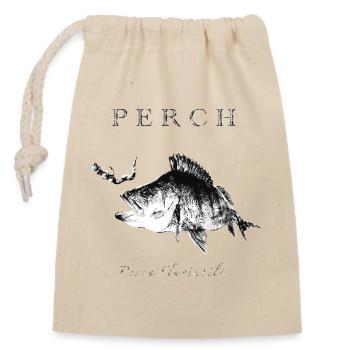 Perch Angler - Artificial lures for predatory fish - Closable cotton gift bag (14x20cm) - nature - Front