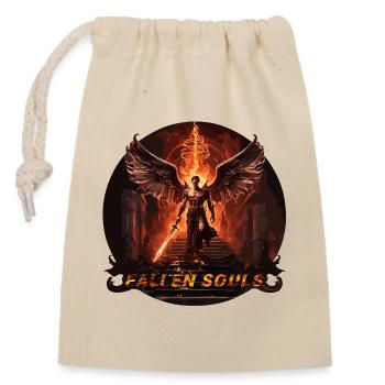 Angel - Closable cotton gift bag (14x20cm) - nature - Front