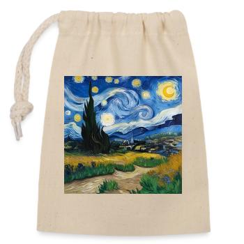 Paysage impressionniste / Impressionist landscape - Sac cadeau en coton avec cordon (14 x 20 cm) - nature - Devant