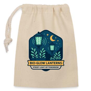 Bio-Glow Lanterns - Verschließbarer Geschenkbeutel aus Baumwolle (14x20cm) - Natur - Vorne