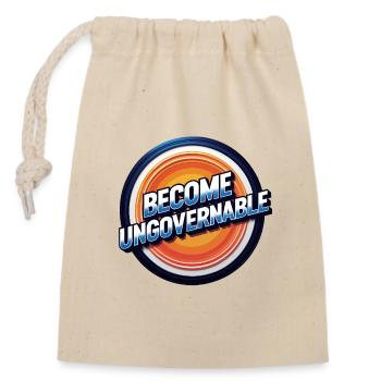 Devenir ingouvernable - Sac cadeau en coton avec cordon (14 x 20 cm) - nature - Devant