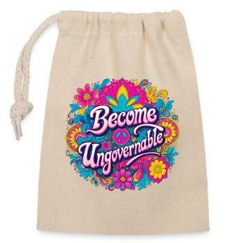 Become Ungovernable - Closable cotton gift bag (14x20cm) - nature - Front