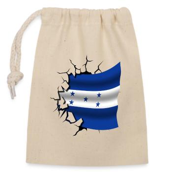 Flagge von Honduras - Honduras - Flagge Broken Design - Verschließbarer Geschenkbeutel aus Baumwolle (14x20cm) - Natur - Vorne