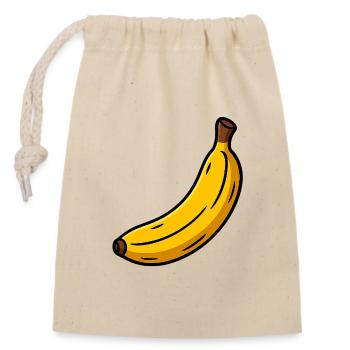 Banana Classic - Closable cotton gift bag (14x20cm) - nature - Front