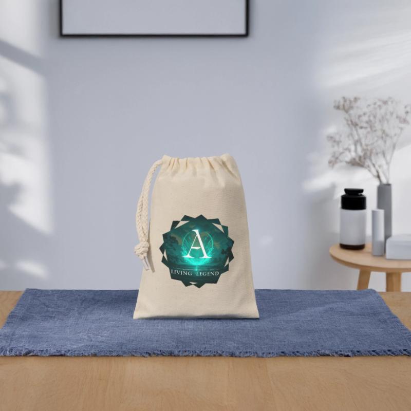 Mythological Apsilon Design Closable cotton gift bag (14x20cm)