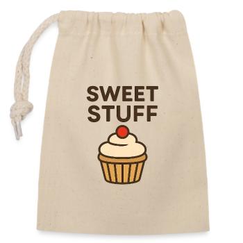 Sweet Stuff Motivational Design - Closable cotton gift bag (14x20cm) - nature - Front