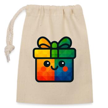 WPAP Polygon Kawaii Style Baby Toy Gift - Closable cotton gift bag (14x20cm) - nature - Front
