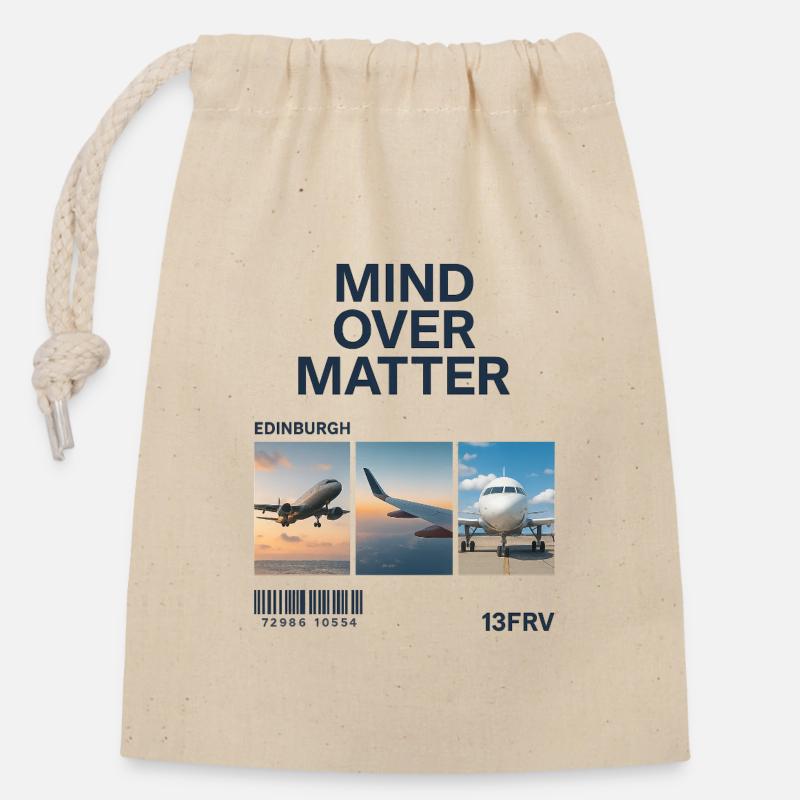 Mind Over Matter: Edinburgh Triptych - Sac cadeau en coton avec cordon (14 x 20 cm) - nature