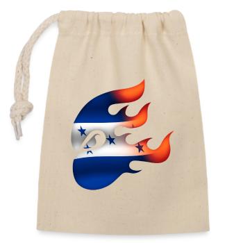 Flagge von Honduras - Honduras - Ninja - Verschließbarer Geschenkbeutel aus Baumwolle (14x20cm) - Natur - Vorne
