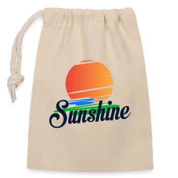Tropical "Summer" lettering - summer design - Closable cotton gift bag (14x20cm) - nature - Front