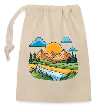 Colorful Mountains - Closable cotton gift bag (14x20cm) - nature - Front