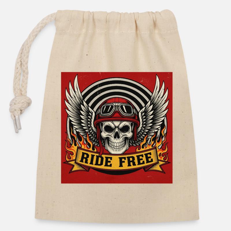 Trajet gratuit - Sac cadeau en coton avec cordon (14 x 20 cm) - nature