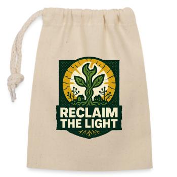 Reclaim the Light – Solarpunk - Closable cotton gift bag (14x20cm) - nature - Front