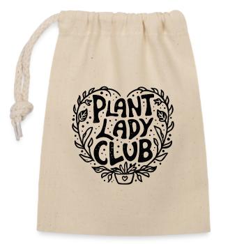 Plante dame club jardinage groupe drôle jardinier - Sac cadeau en coton avec cordon (14 x 20 cm) - nature - Devant