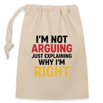 Expression de soi, Humour, Design - Sac cadeau en coton avec cordon (14 x 20 cm) - nature - Devant