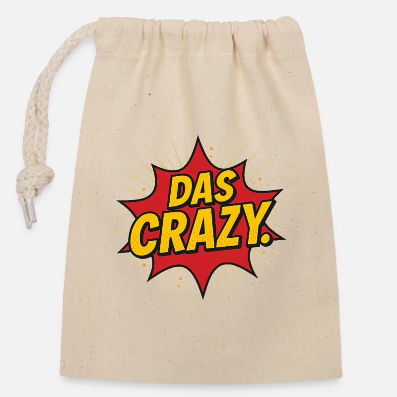 Conception de texte d’explosion de bande dessinée - Sac cadeau en coton avec cordon (14 x 20 cm) - nature