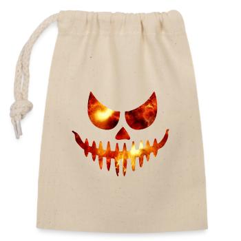 Flame Pumpkin – Burn When You Can - Closable cotton gift bag (14x20cm) - nature - Front